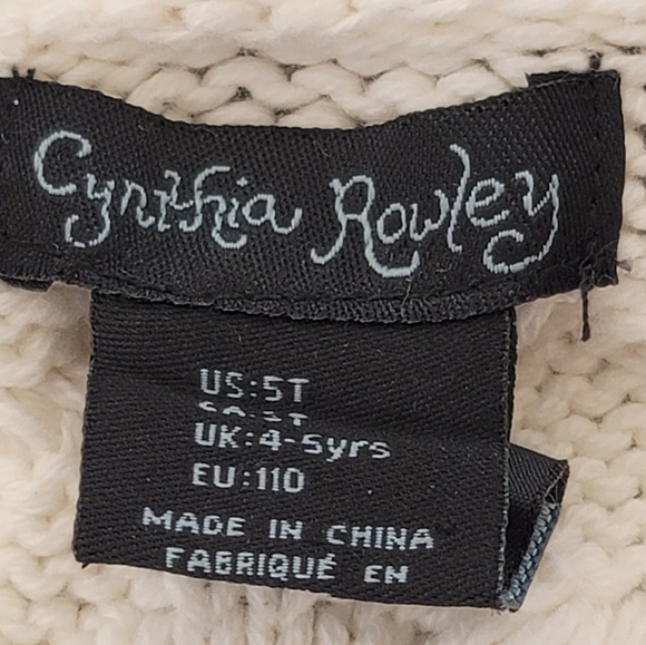 Cynthia Rawling Hooded Knit Sweater Cardigan Toddler Size 5T - Picture 7 of 9